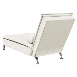 Massage Chaiselongue Creme Samt