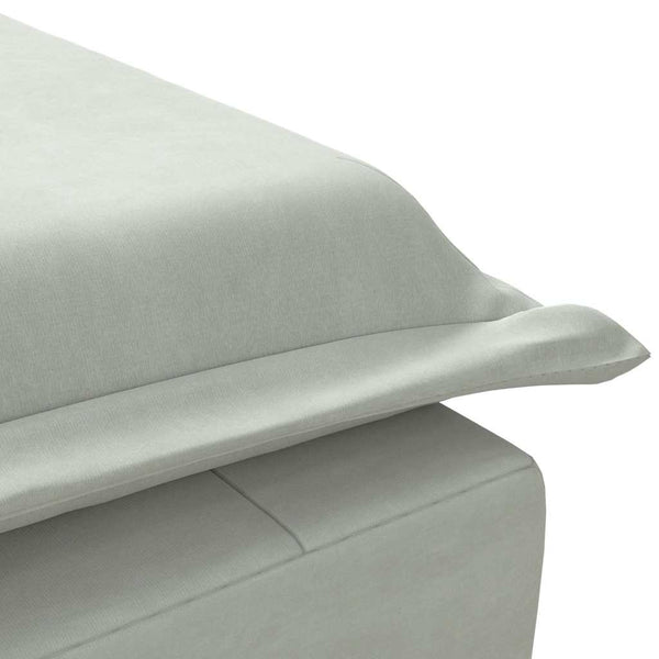 Massage Chaiselongue Hellgrau Samt