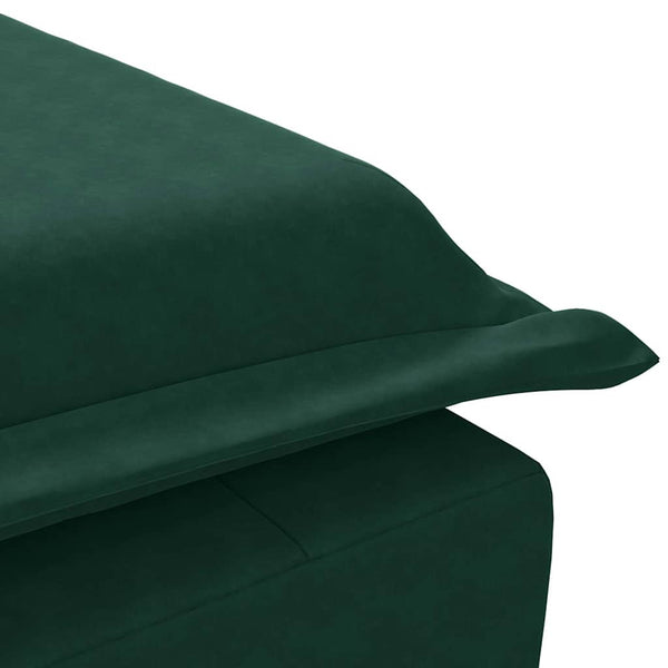 Massage Chaiselongue Dunkelgrün Samt