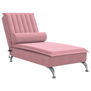 Massage Chaiselongue Rosa Samt