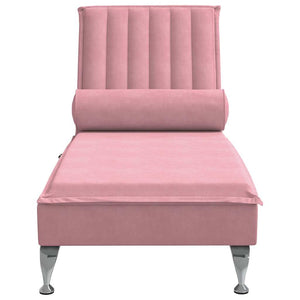 Massage Chaiselongue Rosa Samt