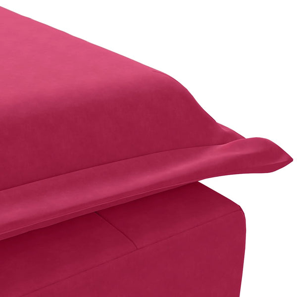 Massage Chaiselongue Weinrot Samt