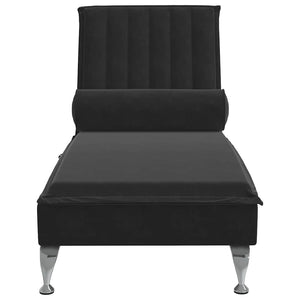 Massage Chaiselongue Schwarz Samt