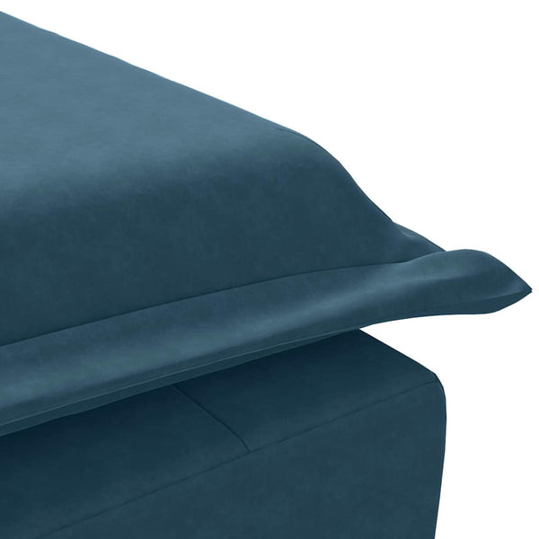 Blaue Samt Massage Chaiselongue mit Nackenrolle