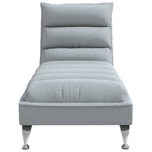 Hellgraue Chaiselongue mit Kissen