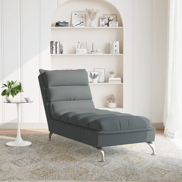 Dunkelgraue Chaiselongue mit Kissen