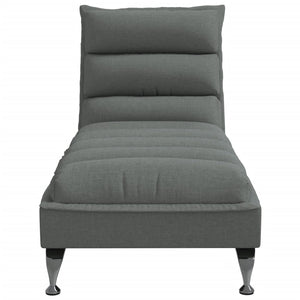Dunkelgraue Chaiselongue mit Kissen