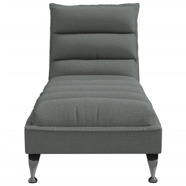 Dunkelgraue Chaiselongue mit Kissen
