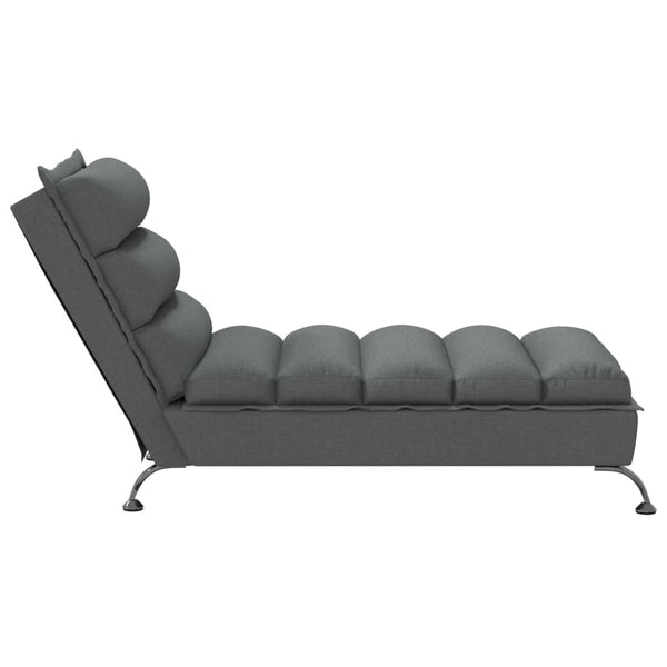 Dunkelgraue Chaiselongue mit Kissen