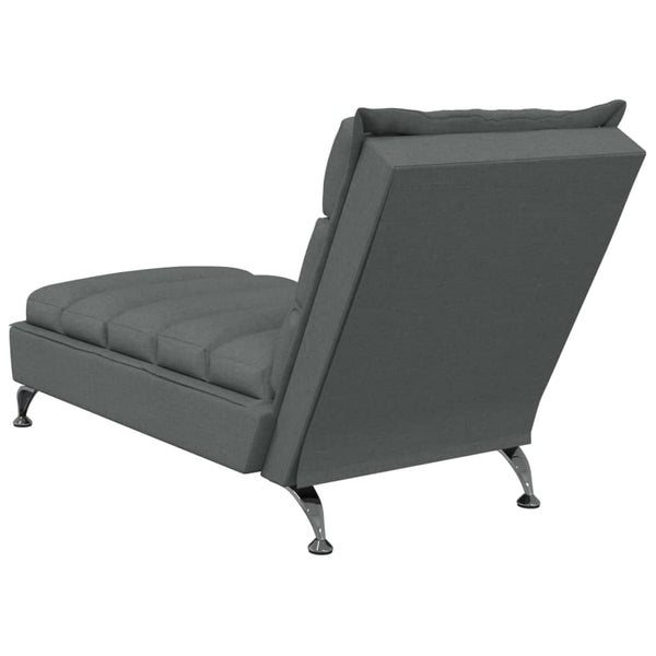 Dunkelgraue Chaiselongue mit Kissen