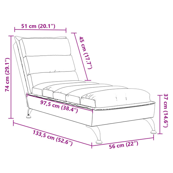 Dunkelgraue Chaiselongue mit Kissen