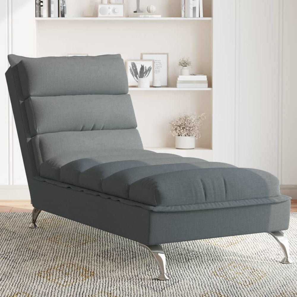 Dunkelgraue Chaiselongue mit Kissen