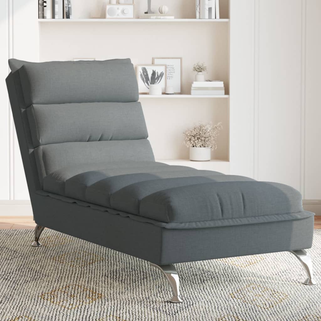 Dunkelgraue Chaiselongue mit Kissen