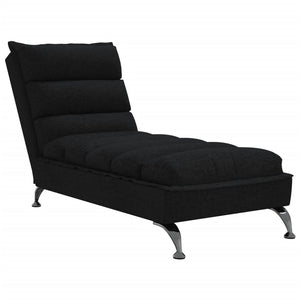 Schwarze Stoff Chaiselongue mit Kissen