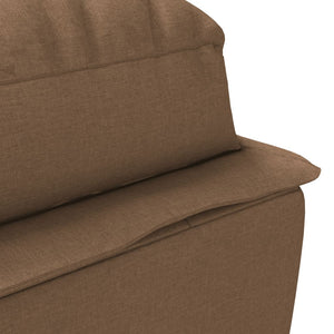 Braune Stoff Chaiselongue mit Kissen