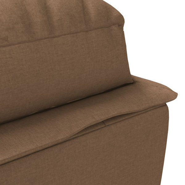 Braune Stoff Chaiselongue mit Kissen
