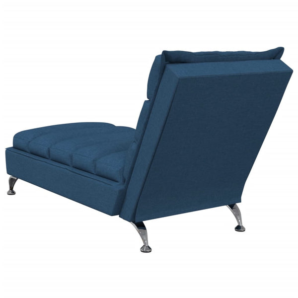 Blaue Chaiselongue mit Kissen