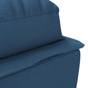 Blaue Chaiselongue mit Kissen