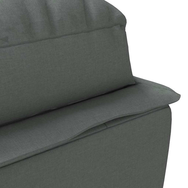 Massage Chaiselongue Dunkelgrau mit Kissen