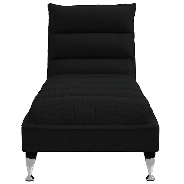 Massage Chaiselongue Schwarz Stoff