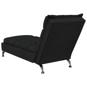 Massage Chaiselongue Schwarz Stoff