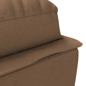 Massage Chaiselongue Braun Stoff