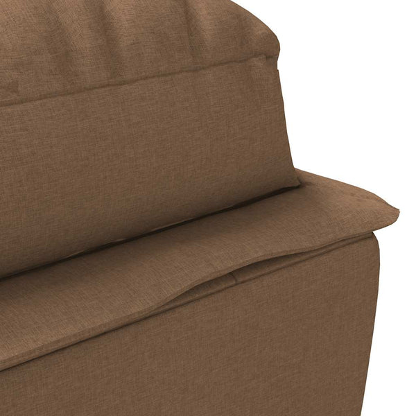 Massage Chaiselongue Braun Stoff