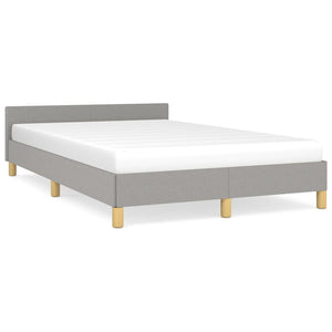 Bettgestell Stoff Hellgrau 120x190 cm