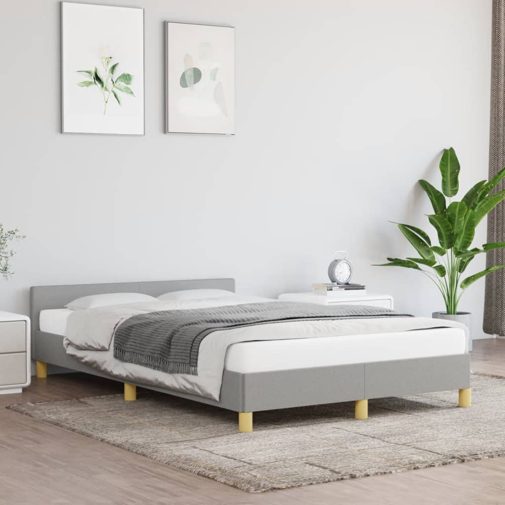 Bettgestell Stoff Hellgrau 120x190 cm