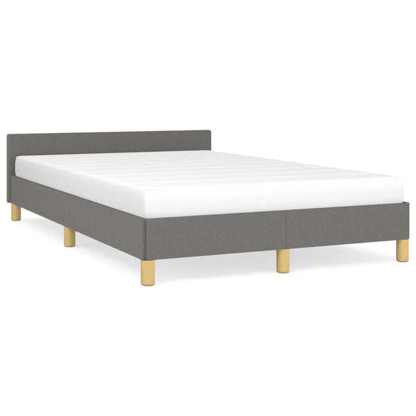 Bettgestell Stoff Dunkelgrau 120x190 cm