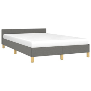 Bettgestell Stoff Dunkelgrau 120x190 cm