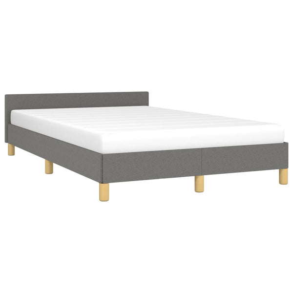 Bettgestell Stoff Dunkelgrau 120x190 cm