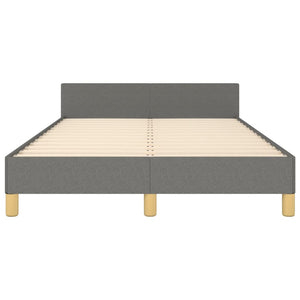 Bettgestell Stoff Dunkelgrau 120x190 cm
