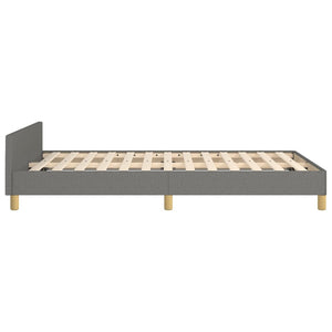 Bettgestell Stoff Dunkelgrau 120x190 cm