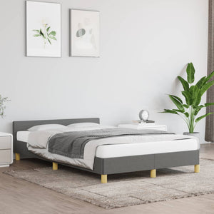 Bettgestell Stoff Dunkelgrau 120x190 cm