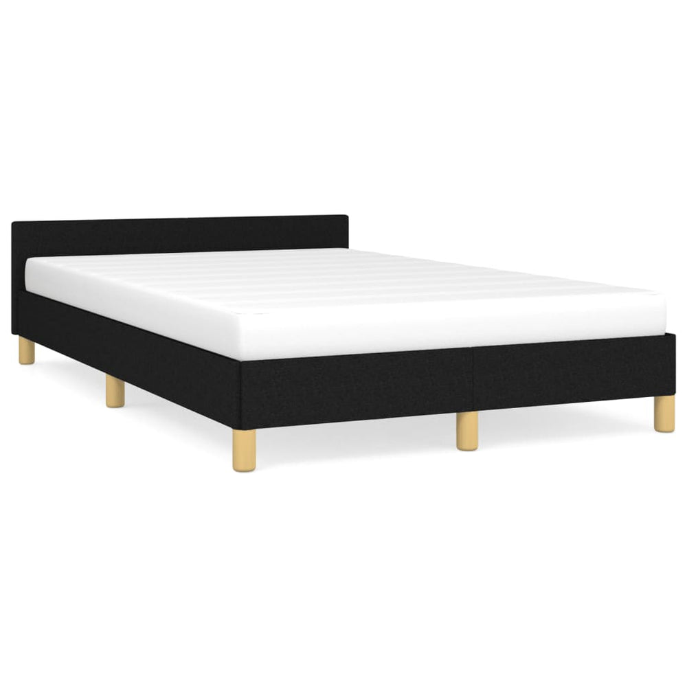 Bettgestell Schwarz 120x190 cm Stoff