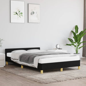 Bettgestell Schwarz 120x190 cm Stoff