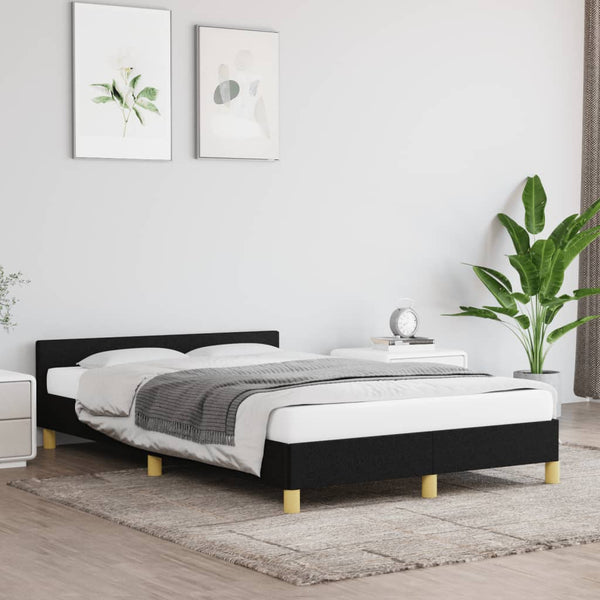 Bettgestell Schwarz 120x190 cm Stoff
