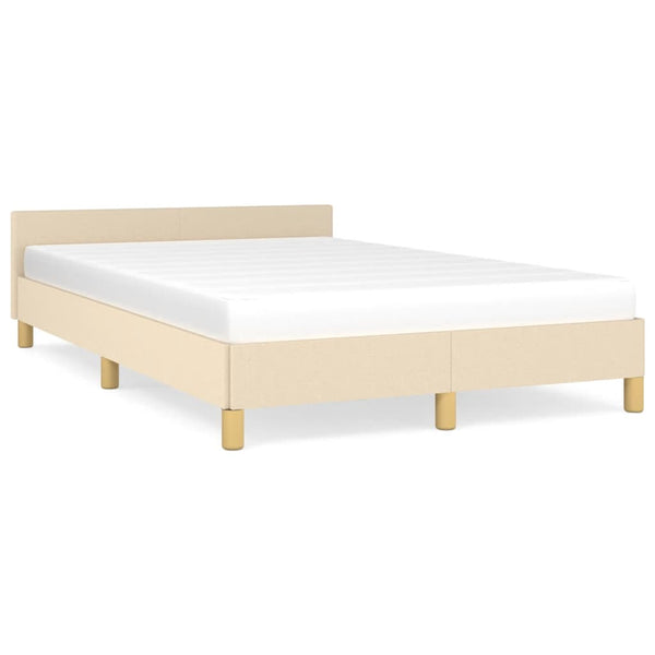 Creme Bettgestell 120x190 cm Stoff