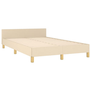 Creme Bettgestell 120x190 cm Stoff