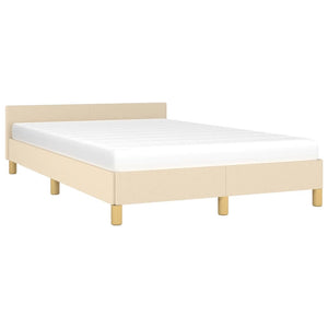 Creme Bettgestell 120x190 cm Stoff