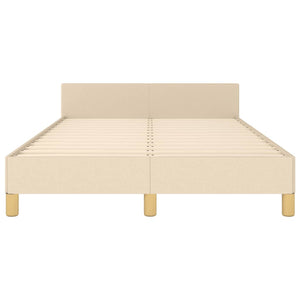 Creme Bettgestell 120x190 cm Stoff