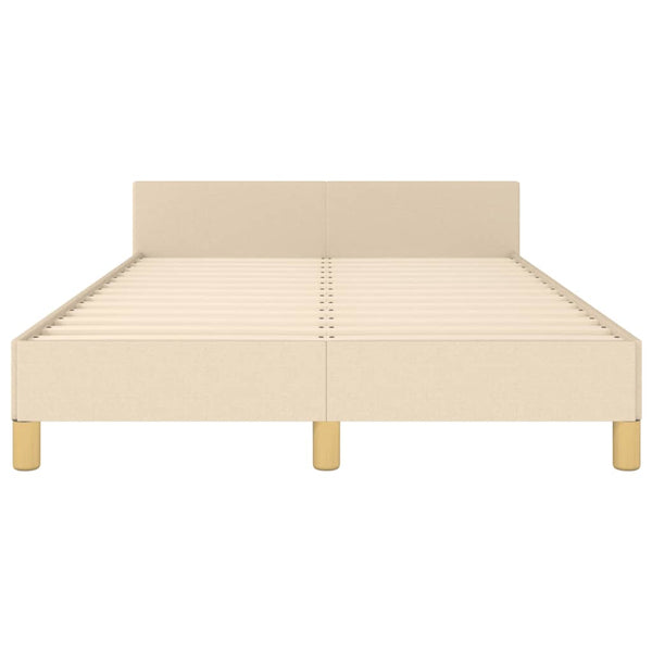 Creme Bettgestell 120x190 cm Stoff