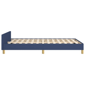 vidaXL Cadre de lit sans matelas Bleu 120x190 cm Tissu