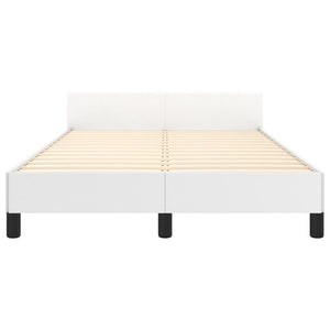 Bettgestell Weiß 120x190 cm Kunstleder