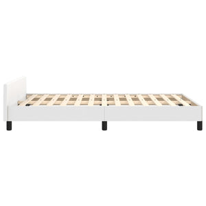 Bettgestell Weiß 120x190 cm Kunstleder