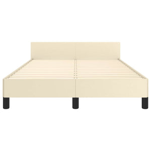 Bettgestell Creme 120x190 cm Kunstleder