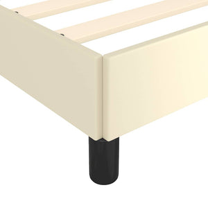 Bettgestell Creme 120x190 cm Kunstleder