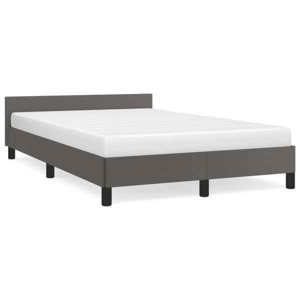 Bettgestell Grau 120x190 cm Kunstleder