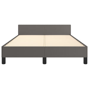 Bettgestell Grau 120x190 cm Kunstleder